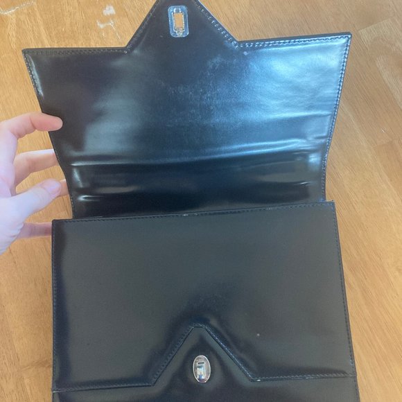 Vintage 1960's/70's  Dofan black leather purse- made in France - Picture 6 of 10